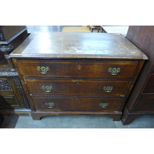 119 - A George I inlaid walnut chest of drawers