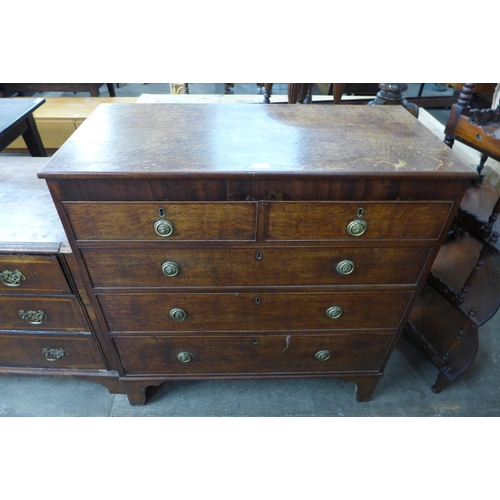 120 - A George III oak chest of drawers