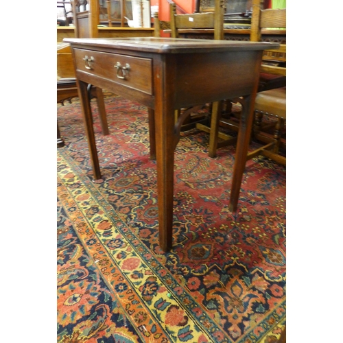 3 - A George II mahogany single drawer side table