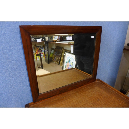 382 - A Victorian rosewood framed mirror