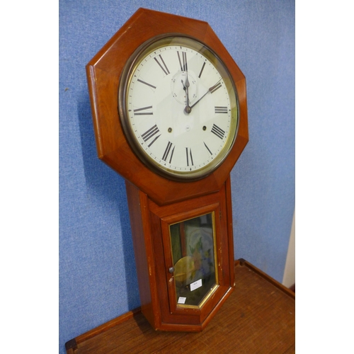 404 - A mahogany wall clock