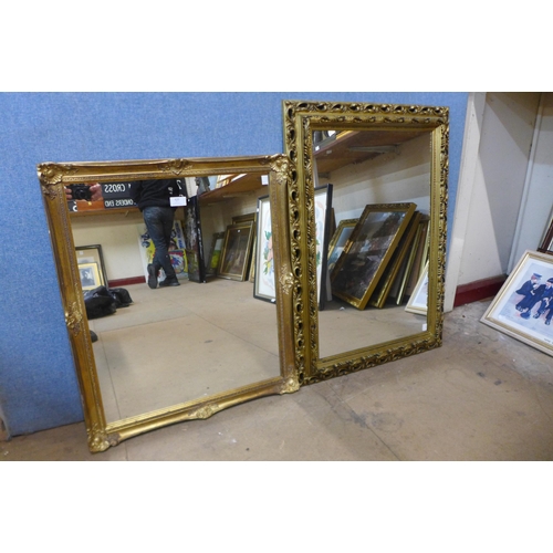 420 - Two gilt framed mirrors