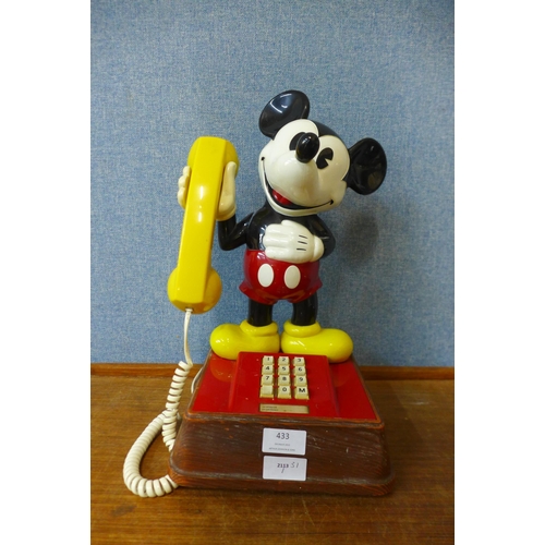 433 - A vintage Mickey Mouse telephone