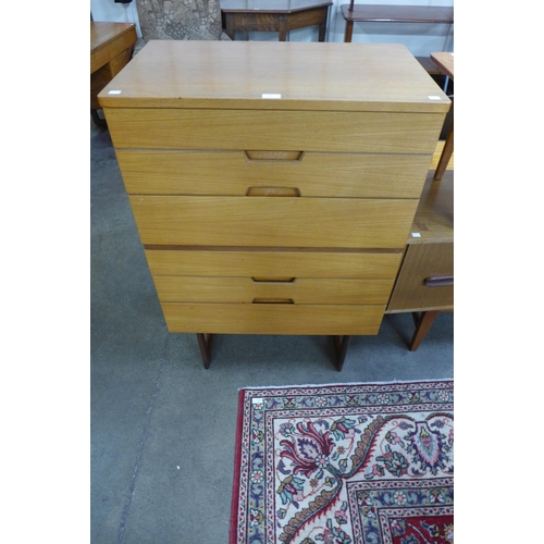 64 - A Uniflex teak chest of drawers