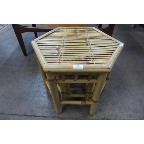 81 - A bamboo hexagonal nest of tables