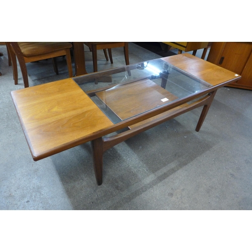 83 - A G-Plan Fresco teak and glass topped coffee table