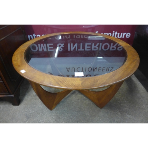 83a - A G-Plan Astro teak and glass topped circular coffee table