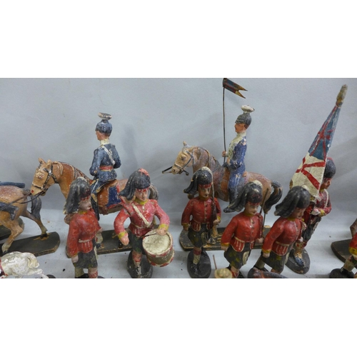 1223 - A collection of vintage soldiers, etc.