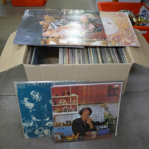 1225 - A large collection of LP records including Simon and Garfunkel and Carly Simon and Steeleye Span **P... 