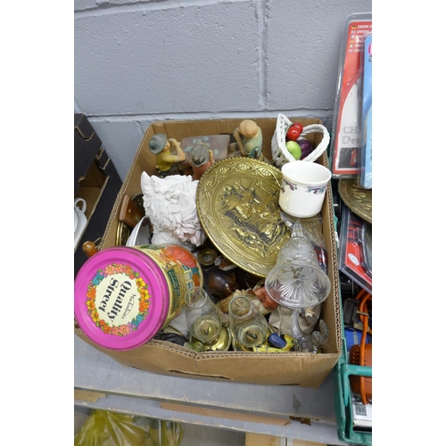 1228 - Four boxes of ceramic items, glassware and other ornamental items **PLEASE NOTE THIS LOT IS NOT ELIG... 