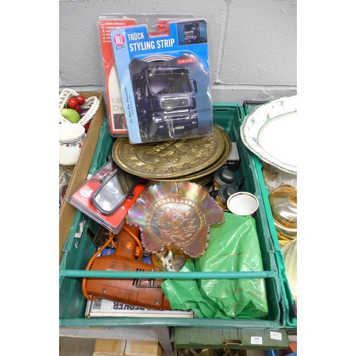 1228 - Four boxes of ceramic items, glassware and other ornamental items **PLEASE NOTE THIS LOT IS NOT ELIG... 