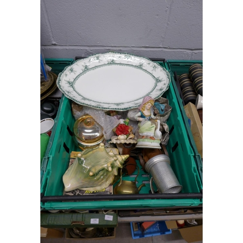 1228 - Four boxes of ceramic items, glassware and other ornamental items **PLEASE NOTE THIS LOT IS NOT ELIG... 