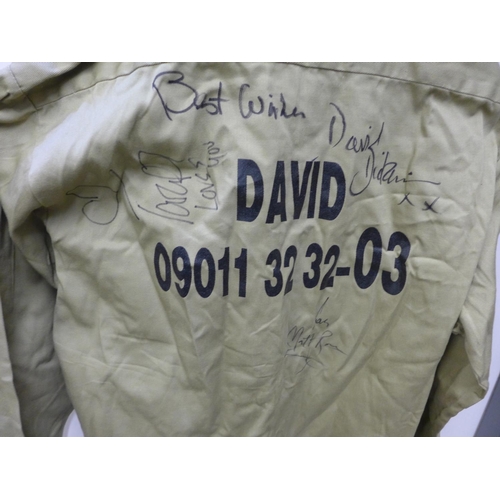 1230 - A signed shirt, David Dickinson from I'm A Celebrity, including Matt Will and Tara Palmer-Tompkinson