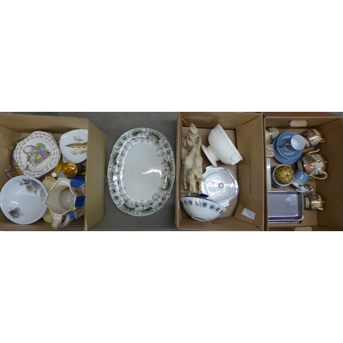 1241 - Two parts tea sets including Swinnertons Harvest pattern, a large meat plate and a large jug **PLEAS... 