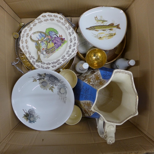 1241 - Two parts tea sets including Swinnertons Harvest pattern, a large meat plate and a large jug **PLEAS... 