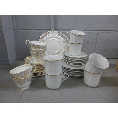 1242 - Two Regency china white and gold part tea sets **PLEASE NOTE THIS LOT IS NOT ELIGIBLE FOR POSTING AN... 