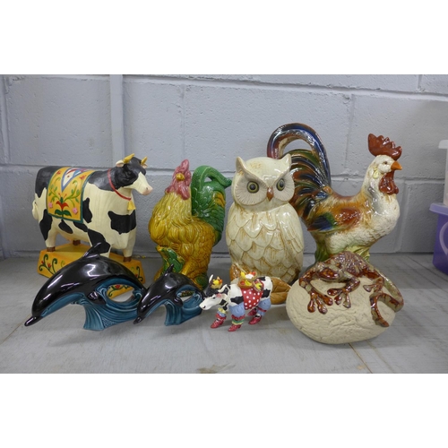 1243 - A collection of animal figurines, including Poole **PLEASE NOTE THIS LOT IS NOT ELIGIBLE FOR POSTING... 