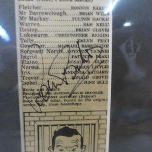 617 - A Ronnie Barker autograph display