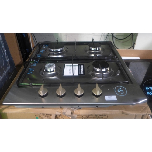 3006 - CDA 4-Burner Gas Hob (H43Xw580Xd500) Model: HG615ISS * This Lot Is Subject To Vat