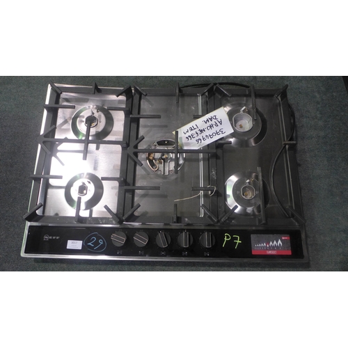 3017 - Neff 5-Burner Gas Hob with Flameselect (H45Xw750Xd520) - Model No:- T27DA69N0 Original RRP £390.84 I... 