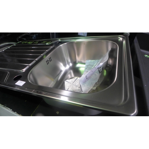 3040 - Blanco Dinas 1.0 Bowl RVS Stainless Steel Sink (500X860mm) * This Lot Is Subject To Vat