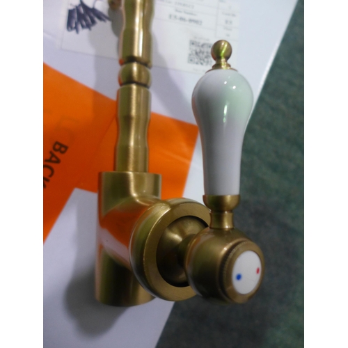 3053 - Mariana Tap Bronze with White Handle - High Pressure Only * This Lot Is Subject To Vat