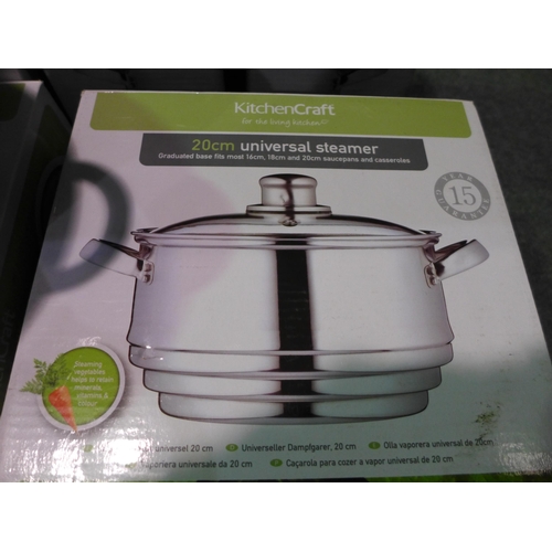 3057 - Four Kitchen Craft 20cm Universal Steamers * This Lot Is Subject To Vat