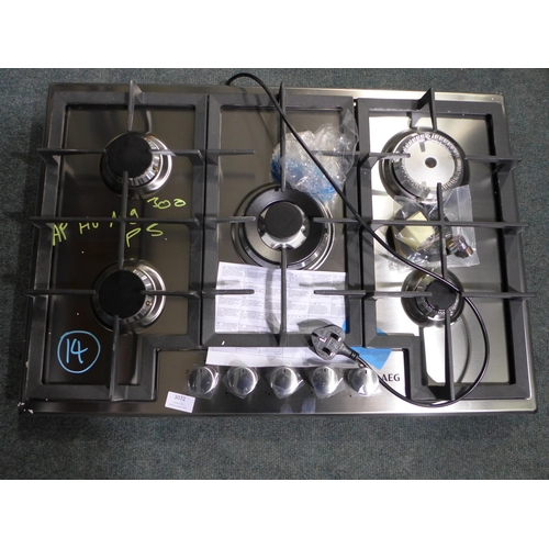 3072 - AEG 5-Burner Gas Hob (H33Xw594XD510) Model: HGB75400SM * This Lot Is Subject To Vat