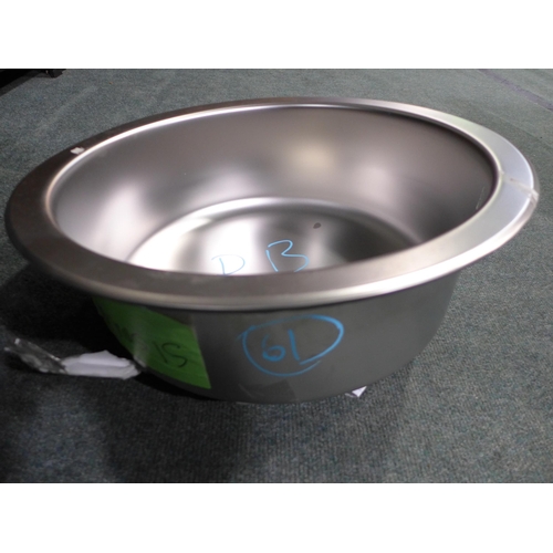 3073 - Alveus 450mm Round Stainless Steel Installation Sink * This Lot Is Subject To VAT