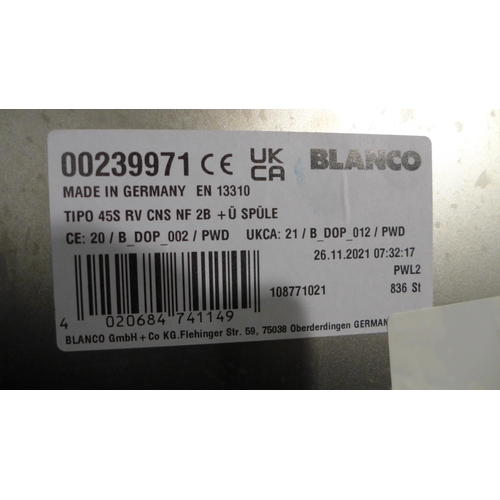 3076 - Blanco Stainless Steel 1.0 Bowl RVS (500X860) * This Lot Is Subject To Vat