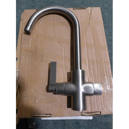 3078 - Aurora Brushed Steel Tap - High/Low Pressure * This Lot Is Subject To Vat