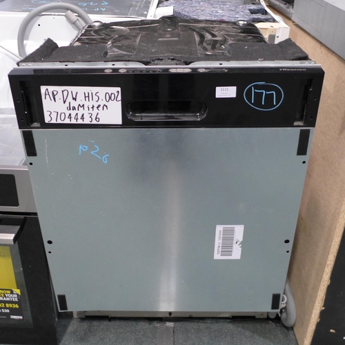 3115 - Hisense Fully Integrated Dishwasher (H817Xw596XD556) Model: HV651D60UK * This Lot Is Subject To Vat