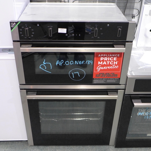 3117 - Neff N50 Built In Double Pyrolytic Oven (H888Xw594XD550) - Model No:- U2ACM7HN0B, Original RRP £1749... 