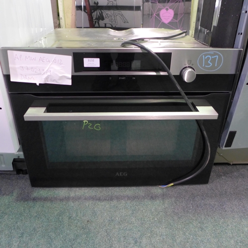 3132 - AEG Microwave Oven with Grill (H455Xw595XD567) - Model No.:- KMK525800M, Original RRP £532.50 Inc. V... 