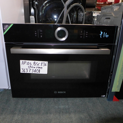 3145 - Bosch Serie 8 Compact Microwave Oven with Home Connect (H455Xw595XD548) - Model No:- CMG656BB6B, Ori... 