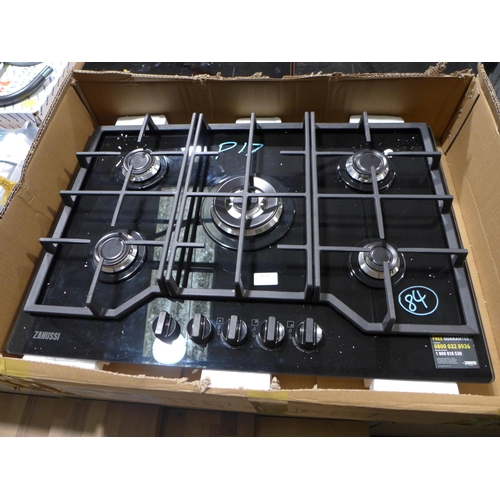 3158 - Zanussi Gas On Glass 5-Burner Hob (H45XW740XD510) - Model No:- ZGGN755K, Original RRP £315.83 Inc. V... 