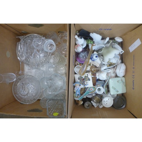 1267 - Two boxes of mixed china and glass **PLEASE NOTE THIS LOT IS NOT ELIGIBLE FOR POSTING AND PACKING**