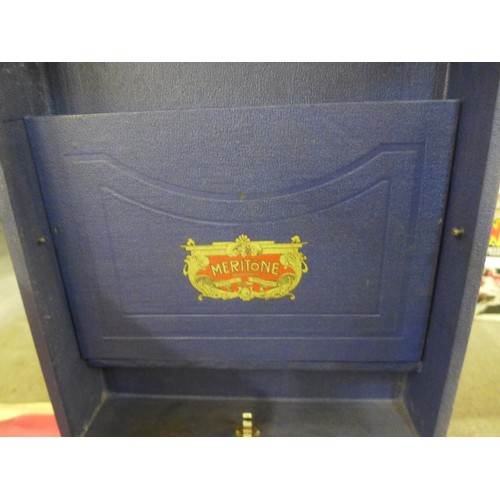 1268 - A Meritone 78rpm record player and a box of 78 rpm records **PLEASE NOTE THIS LOT IS NOT ELIGIBLE FO... 