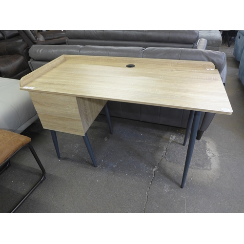 1554 - A Manis wooden and metal two drawer desk