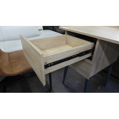 1554 - A Manis wooden and metal two drawer desk