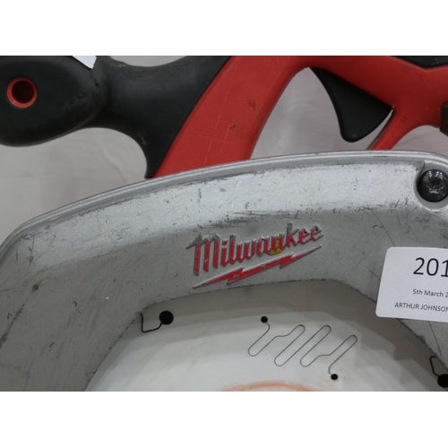 2019 - Milwaukee cordless saw & drill - no battery & charger - both W - seen running