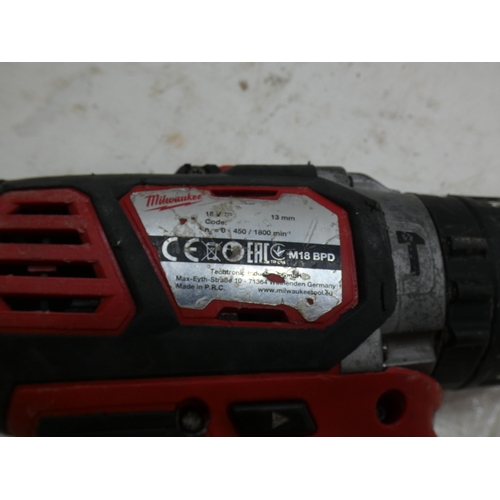 2019 - Milwaukee cordless saw & drill - no battery & charger - both W - seen running