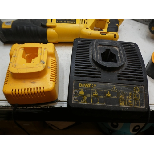 2023 - Cordless DeWalt circular saw, reciprocating saw & cordless jigsaw plus chargers