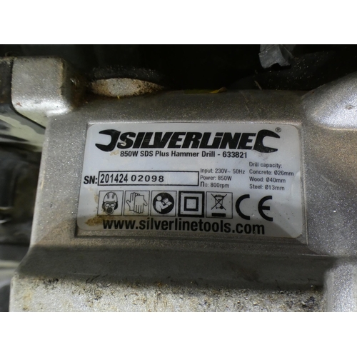 2033d - Silverline 240v SDS breaker drill in case - W