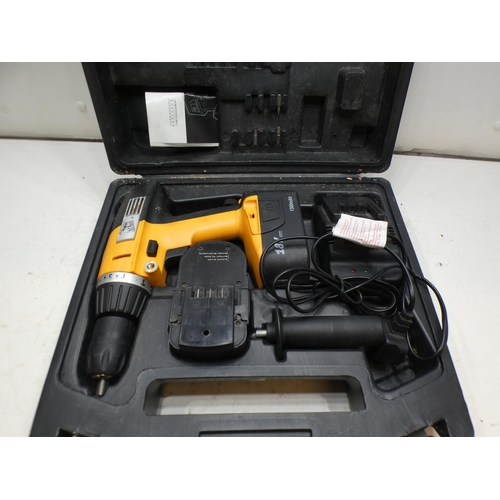 2033e - JCB 18v cordless drill, battery & case