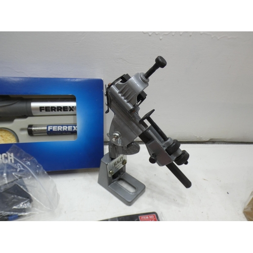 2036 - Ferrex mini soldering torch, digital wi-fi endoscope, drill bit sharpener, Parkside shrink tubing fo... 