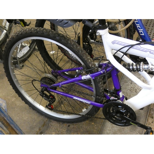 2063 - Avigo white Pandora full suspension MTB