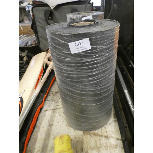 2097 - Two 300mm x 30m rolls of damp course polythene