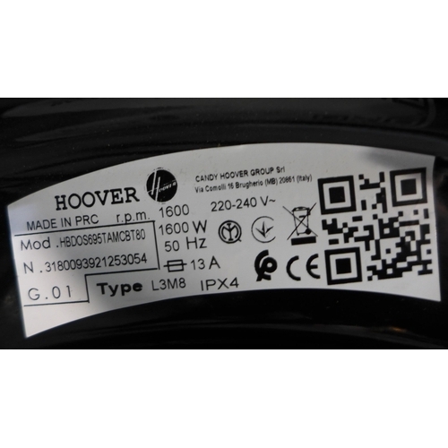 3122 - Hoover H-Wash & Dry 300 Pro Integrated Black Washer/Dryer (9+5Kg) (H820Xw600XD525) - Model No:- HBDO... 