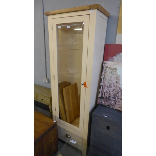 1775 - An oak and painted display cabinet (repaired)